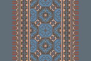 Salwar Pattern Seamless Scandinavian pattern Motif embroidery, Pixel Ikat embroidery Design for Print indigenous art aboriginal art pattern floral kurti mughal border vector