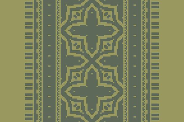 Pixel Cross Stitch pattern with Floral Designs. Traditional cross stitch needlework. Geometric Ethnic pattern, Embroidery, Textile ornamentation, fabric, Hand stitched pattern, Cultural stitching