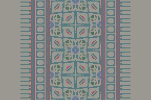 Salwar Pattern Seamless Scandinavian pattern Motif embroidery, Pixel Ikat embroidery Design for Print jacquard slavic pattern folklore pattern kente arabesque vector