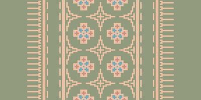 Patchwork pattern Seamless Mughal architecture Motif embroidery, Pixel Ikat embroidery Design for Print indonesian batik motif embroidery native american kurta mughal design vector