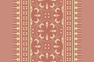 Anarkali Pattern Seamless Bandana print silk Motif embroidery, Pixel Ikat embroidery Design for Print scandinavian pattern saree ethnic nativity gypsy pattern vector