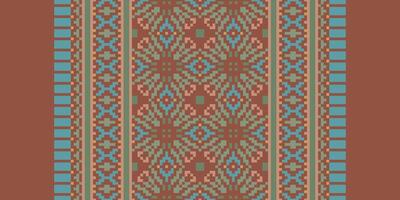 Patchwork pattern Seamless Mughal architecture Motif embroidery, Pixel Ikat embroidery Design for Print pattern vintage flower folk navajo patchwork pattern vector