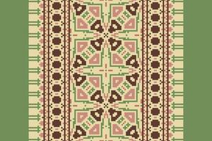 Anarkali Pattern Seamless Australian aboriginal pattern Motif embroidery, Pixel Ikat embroidery Design for Print Texture fabric saree sari carpet. kurta patola saree vector