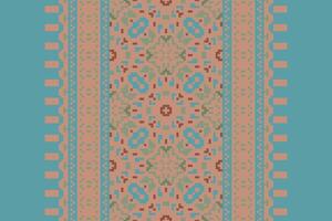 Anarkali Pattern Seamless Australian aboriginal pattern Motif embroidery, Pixel Ikat embroidery Design for Print pattern vintage flower folk navajo patchwork pattern vector