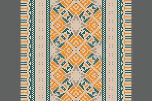 Anarkali Pattern Seamless Mughal architecture Motif embroidery, Pixel Ikat embroidery Design for Print kurta pattern mughal motifs tapestry pattern floral repeat vector
