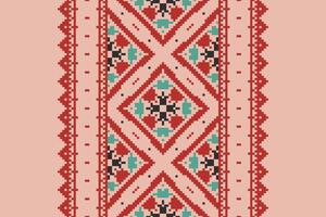 Anarkali Pattern Seamless Scandinavian pattern Motif embroidery, Pixel Ikat embroidery Design for Print indonesian batik motif embroidery native american kurta mughal design vector