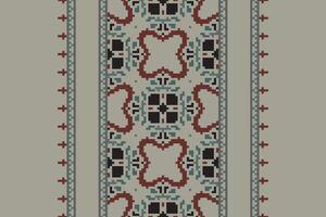 Anarkali Pattern Seamless Mughal architecture Motif embroidery, Pixel Ikat embroidery Design for Print pattern vintage flower folk navajo patchwork pattern vector