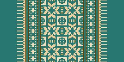 Patchwork pattern Seamless Mughal architecture Motif embroidery, Pixel Ikat embroidery Design for Print border embroidery ancient egypt vector