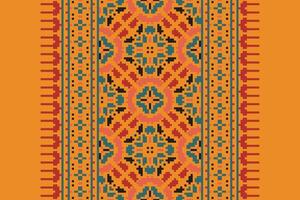 Anarkali Pattern Seamless Mughal architecture Motif embroidery, Pixel Ikat embroidery Design for Print lace pattern turkish ceramic ancient egypt art jacquard pattern vector