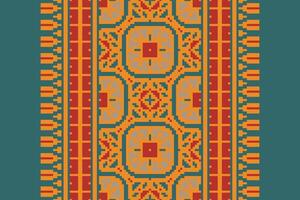 Anarkali Pattern Seamless Mughal architecture Motif embroidery, Pixel Ikat embroidery Design for Print scarf hijab pattern kerchief Pixel Ikat Silk kurti model mughal patterns vector