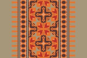 Anarkali Pattern Seamless Scandinavian pattern Motif embroidery, Pixel Ikat embroidery Design for Print tie dyeing pillowcase sambal puri kurti mughal architecture vector