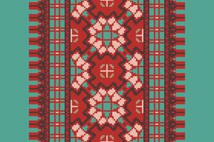 Anarkali Pattern Seamless Scandinavian pattern Motif embroidery, Pixel Ikat embroidery Design for Print indigenous art aboriginal art pattern floral kurti mughal border vector