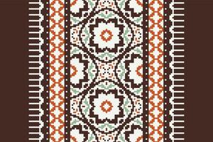 Anarkali frock design Seamless Native American, Motif embroidery, Pixel Ikat embroidery Design for Print tie dyeing pillowcase sambal puri kurti mughal architecture vector