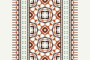 Anarkali frock design Seamless Native American, Motif embroidery, Pixel Ikat embroidery Design for Print kurta pattern mughal motifs tapestry pattern floral repeat vector
