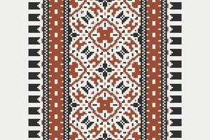 Anarkali frock design Seamless Native American, Motif embroidery, Pixel Ikat embroidery Design for Print scandinavian pattern saree ethnic nativity gypsy pattern vector