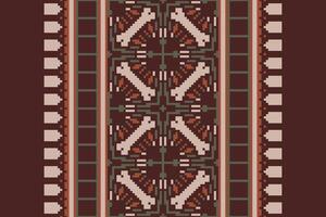 Anarkali frock design Seamless Bandana print silk Motif embroidery, Pixel Ikat embroidery Design for Print indonesian batik motif embroidery native american kurta mughal design vector