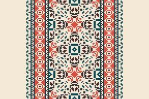 Anarkali frock design Seamless Australian aboriginal pattern Motif embroidery, Pixel Ikat embroidery Design for Print pattern vintage flower folk navajo patchwork pattern vector