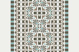 Anarkali frock design Seamless Bandana print silk Motif embroidery, Pixel Ikat embroidery Design for Print tie dyeing pillowcase sambal puri kurti mughal architecture vector