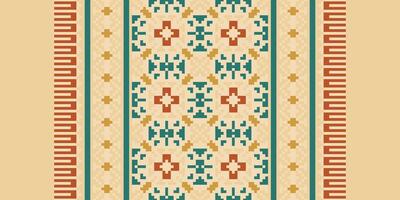 Patchwork pattern Seamless Scandinavian pattern Motif embroidery, Pixel Ikat embroidery Design for Print indonesian batik motif embroidery native american kurta mughal design vector
