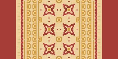 Patchwork pattern Seamless Scandinavian pattern Motif embroidery, Pixel Ikat embroidery Design for Print indigenous art aboriginal art pattern floral kurti mughal border vector