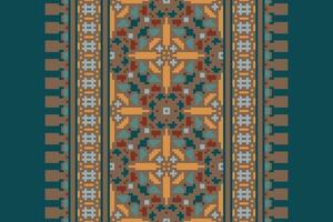 Anarkali frock design Seamless Mughal architecture Motif embroidery, Pixel Ikat embroidery Design for Print scarf hijab pattern kerchief Pixel Ikat Silk kurti model mughal patterns vector