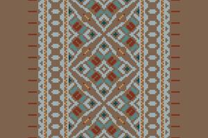 Anarkali frock design Seamless Mughal architecture Motif embroidery, Pixel Ikat embroidery Design for Print indigenous art aboriginal art pattern floral kurti mughal border vector
