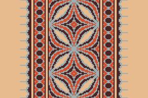 Anarkali frock design Seamless Mughal architecture Motif embroidery, Pixel Ikat embroidery Design for Print indonesian batik motif embroidery native american kurta mughal design vector