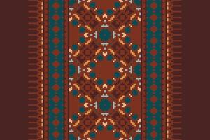 Anarkali frock design Seamless Mughal architecture Motif embroidery, Pixel Ikat embroidery Design for Print Texture fabric saree sari carpet. kurta patola saree vector