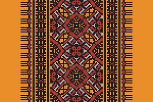 Anarkali frock design Seamless Scandinavian pattern Motif embroidery, Pixel Ikat embroidery Design for Print scandinavian pattern saree ethnic nativity gypsy pattern vector