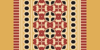 Patchwork pattern Seamless Scandinavian pattern Motif embroidery, Pixel Ikat embroidery Design for Print tapestry floral kimono repeat pattern lacing spanish motif vector