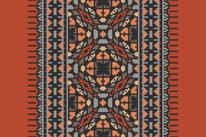 Kurta Pattern Seamless Native American, Motif embroidery, Pixel Ikat embroidery Design for Print pattern vintage flower folk navajo patchwork pattern vector