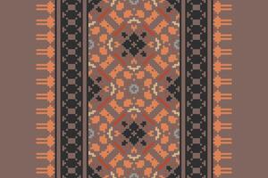 Kurta Pattern Seamless Native American, Motif embroidery, Pixel Ikat embroidery Design for Print scarf hijab pattern kerchief Pixel Ikat Silk kurti model mughal patterns vector