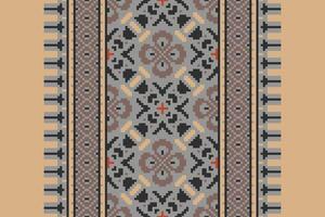 Kurta Pattern Seamless Native American, Motif embroidery, Pixel Ikat embroidery Design for Print tie dyeing pillowcase sambal puri kurti mughal architecture vector