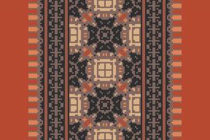 Kurta Pattern Seamless Native American, Motif embroidery, Pixel Ikat embroidery Design for Print indigenous art aboriginal art pattern floral kurti mughal border vector
