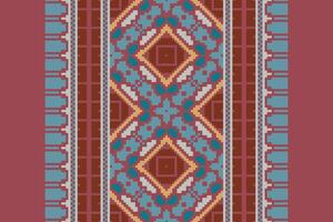 Kurta Pattern Seamless Bandana print silk Motif embroidery, Pixel Ikat embroidery Design for Print Texture fabric saree sari carpet. kurta patola saree vector