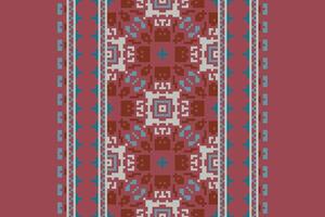 Kurta Pattern Seamless Native American, Motif embroidery, Pixel Ikat embroidery Design for Print scandinavian pattern saree ethnic nativity gypsy pattern vector
