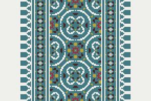 Kurta Pattern Seamless Bandana print silk Motif embroidery, Pixel Ikat embroidery Design for Print border embroidery ancient egypt vector