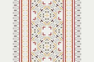 Kurta Pattern Seamless Bandana print silk Motif embroidery, Pixel Ikat embroidery Design for Print scandinavian pattern saree ethnic nativity gypsy pattern vector