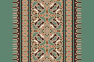 Kurta Pattern Seamless Australian aboriginal pattern Motif embroidery, Pixel Ikat embroidery Design for Print indigenous art aboriginal art pattern floral kurti mughal border vector