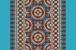 Kurta Pattern Seamless Australian aboriginal pattern Motif embroidery, Pixel Ikat embroidery Design for Print pattern vintage flower folk navajo patchwork pattern vector