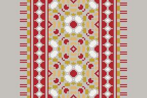 Kurta Pattern Seamless Australian aboriginal pattern Motif embroidery, Pixel Ikat embroidery Design for Print endless arabesque cloth dupatta shawl bandana print silk kurta men vector