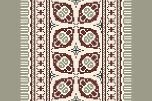 Kurta Pattern Seamless Australian aboriginal pattern Motif embroidery, Pixel Ikat embroidery Design for Print egyptian pattern tibetan mandala bandanna vector