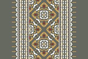 Kurta Pattern Seamless Mughal architecture Motif embroidery, Pixel Ikat embroidery Design for Print border embroidery ancient egypt vector