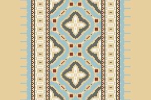 Kurta Pattern Seamless Mughal architecture Motif embroidery, Pixel Ikat embroidery Design for Print figure tribal ink on cloth patola sari vector