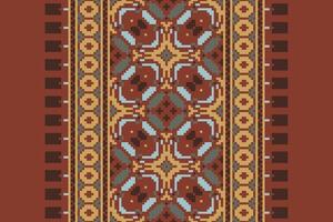 Kurta Pattern Seamless Mughal architecture Motif embroidery, Pixel Ikat embroidery Design for Print scandinavian pattern saree ethnic nativity gypsy pattern vector