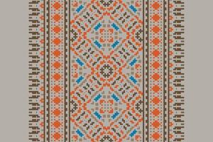 Kurta Pattern Seamless Scandinavian pattern Motif embroidery, Pixel Ikat embroidery Design for Print endless arabesque cloth dupatta shawl bandana print silk kurta men vector