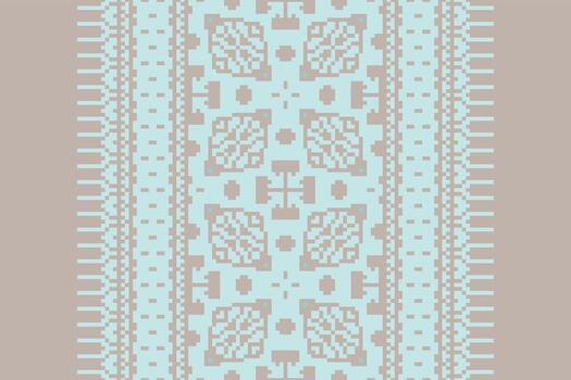 Kurta Pattern Seamless Mughal architecture Motif embroidery, Pixel Ikat embroidery Design for Print scarf hijab pattern kerchief Pixel Ikat Silk kurti model mughal patterns vector