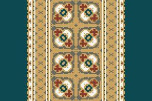 Kurta Pattern Seamless Mughal architecture Motif embroidery, Pixel Ikat embroidery Design for Print scandinavian pattern saree ethnic nativity gypsy pattern vector