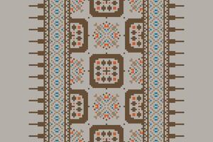 Kurta Pattern Seamless Scandinavian pattern Motif embroidery, Pixel Ikat embroidery Design for Print indonesian batik motif embroidery native american kurta mughal design vector