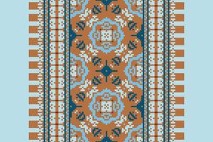 Kurta Pattern Seamless Scandinavian pattern Motif embroidery, Pixel Ikat embroidery Design for Print scandinavian pattern saree ethnic nativity gypsy pattern vector
